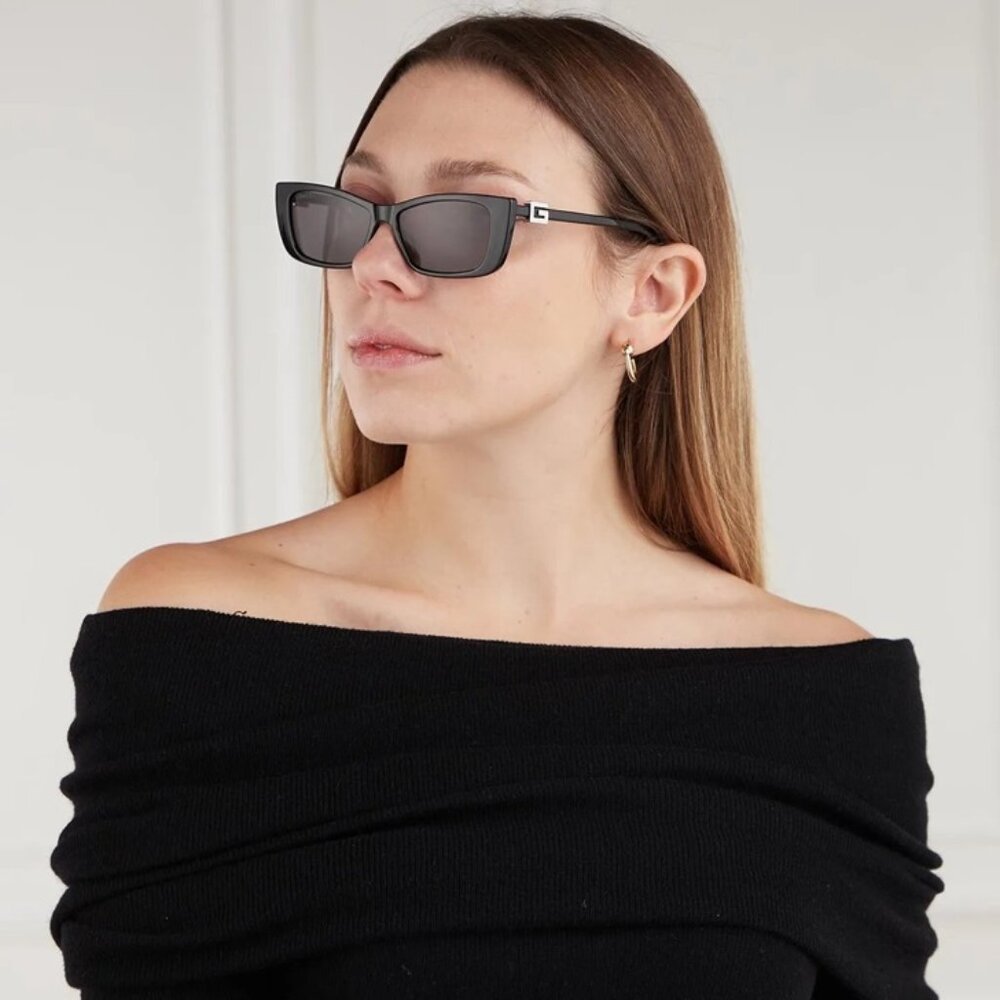 BRAND NEW Gucci GG1681S 008 Black Grey Cat Eye Women Sunglasses - Picture 9 of 11